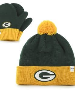 Green Bay Packers Bam Bam Set Dark Green 47 Brand INFANT Hat