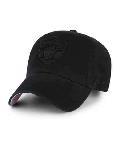 Las Vegas Raiders 47 Brand Ballpark Black Clean Up Adjustable Hat