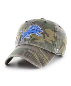 Detroit Lions 47 Brand Cargo Camo Clean Up Adjustable Hat