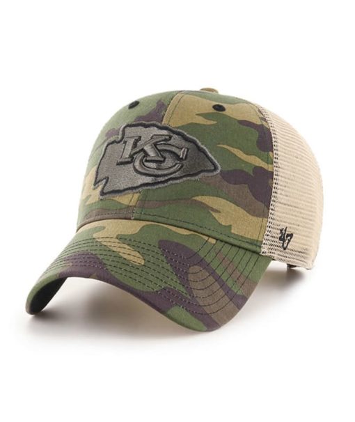 Kansas City Chiefs 47 Brand Green Camo Branson Mesh MVP Adjustable Hat