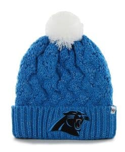 Carolina Panthers Fiona Cuff Knit Glacier Blue 47 Brand Womens Hat