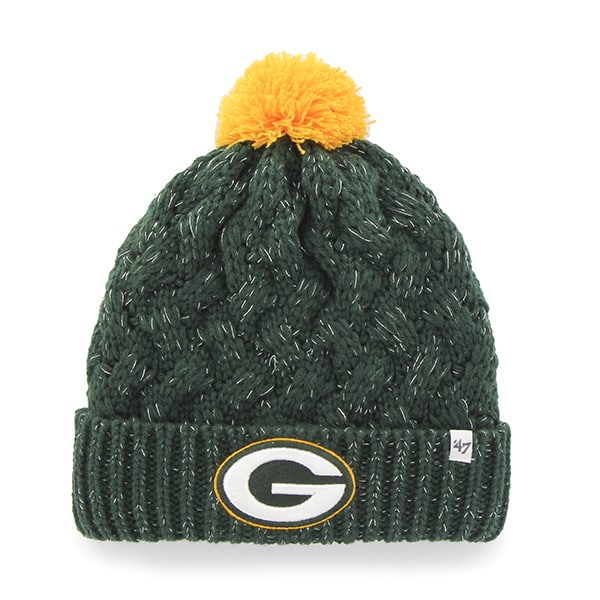 Green Bay Packers Fiona Cuff Knit Dark Green 47 Brand Womens Hat ...