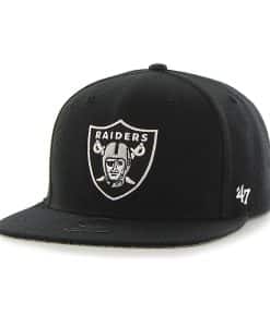 Oakland Raiders Fulton Captain Black 47 Brand Adjustable Hat