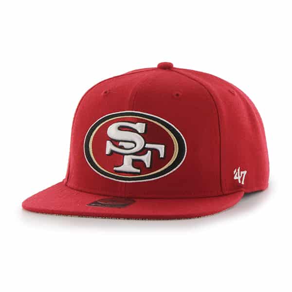 San Francisco 49ers Fulton Captain Red 47 Brand Adjustable Hat ...