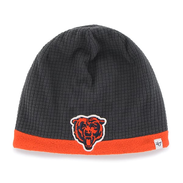 Chicago Bears Grid Fleece Beanie Charcoal 47 Brand YOUTH Hat