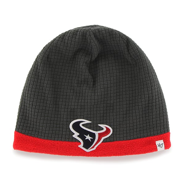 Houston Texans Grid Fleece Beanie Charcoal 47 Brand YOUTH Hat