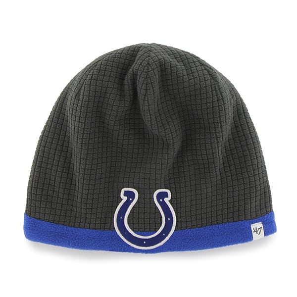 Indianapolis Colts Grid Fleece Beanie Charcoal 47 Brand YOUTH Hat