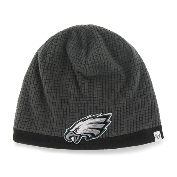 Philadelphia Eagles Grid Fleece Beanie Charcoal 47 Brand YOUTH Hat