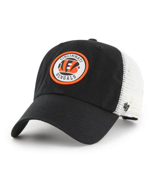 Cincinnati Bengals 47 Brand Black Highline Clean Up Adjustable Hat