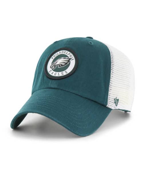 Philadelphia Eagles 47 Brand Pacific Green Highline White Mesh Snapback Hat