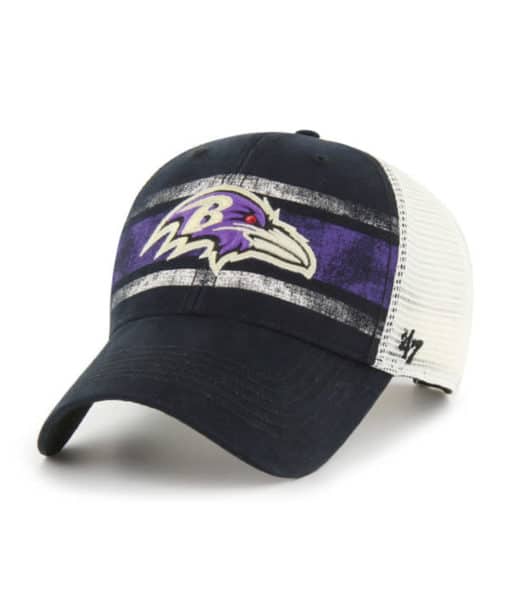 Baltimore Ravens 47 Brand Interlude Vintage Black MVP Mesh Snapback Hat