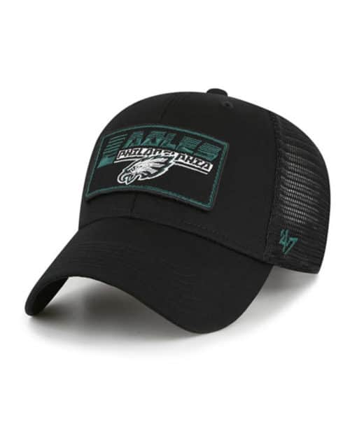 Philadelphia Eagles KIDS 47 Brand Black Levee MVP Mesh Adjustable Hat - Image 3