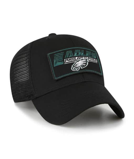 Philadelphia Eagles KIDS 47 Brand Black Levee MVP Mesh Adjustable Hat