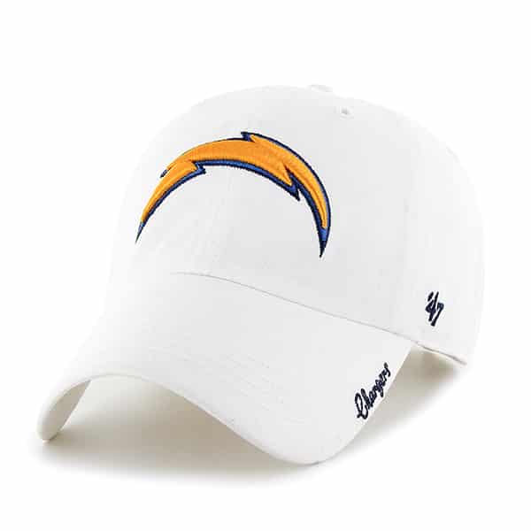 San Diego Chargers Women's 47 Brand White Miata Clean Up Hat