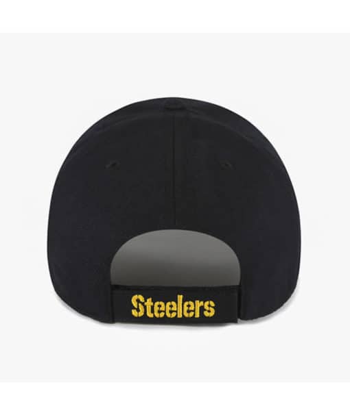 Pittsburgh Steelers 47 Brand Black MVP Adjustable Hat - Image 2