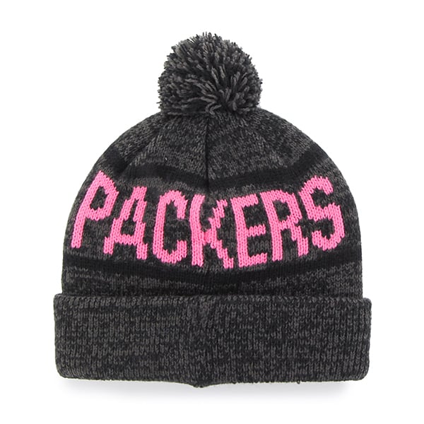 Green Bay Packers Northmont Cuff Knit Pink Charcoal 47 Brand Womens Hat ...