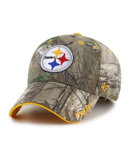 Pittsburgh Steelers 47 Brand Realtree Camo Frost MVP Adjustable Hat