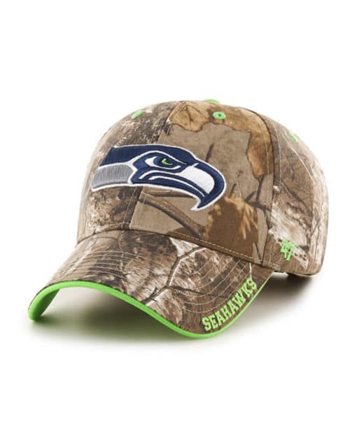 Seattle Seahawks 47 Brand Realtree Camo Frost MVP Adjustable Hat