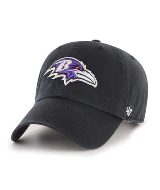 Baltimore Ravens 47 Brand Black Clean Up Adjustable Hat