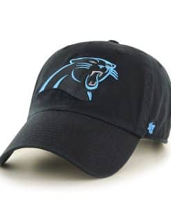 Carolina Panthers Clean Up Black 47 Brand Adjustable Hat