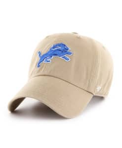 Detroit Lions 47 Brand Clean Up Khaki Adjustable Hat