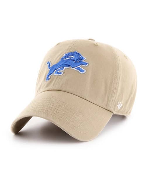 Detroit Lions 47 Brand Clean Up Khaki Adjustable Hat