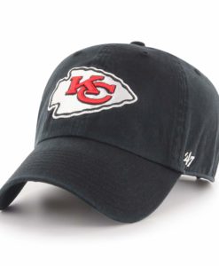 Kansas City Chiefs 47 Brand Black Clean Up Adjustable Hat