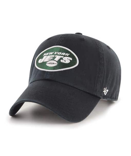 New York Jets 47 Brand Black Clean Up Adjustable Hat