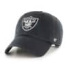 Las Vegas Raiders 47 Brand Black Clean Up Adjustable Hat