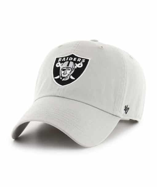 Las Vegas Raiders 47 Brand Steel Gray Clean Up Adjustable Hat