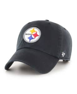 Pittsburgh Steelers YOUTH 47 Brand Black Clean Up Adjustable Hat