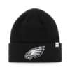 Philadelphia Eagles 47 Brand Black Raised Cuff Knit Hat