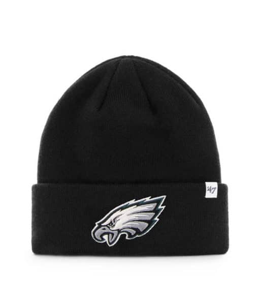 Philadelphia Eagles 47 Brand Black Raised Cuff Knit Hat