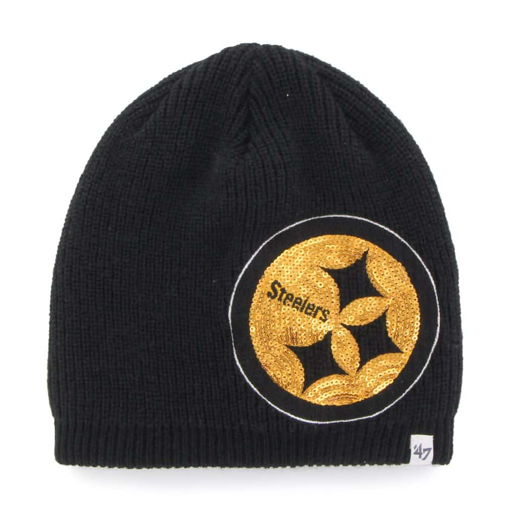 Pittsburgh Steelers Sparkle Beanie Black 47 Brand Womens Hat