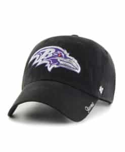 Baltimore Ravens Women's 47 Brand Sparkle Black Clean Up Adjustable Hat