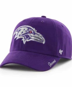 Baltimore Ravens Women's 47 Brand Sparkle Purple Clean Up Adjustable Hat