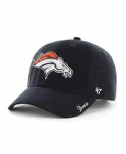 Denver Broncos Women's 47 Brand Sparkle Navy Clean Up Adjustable Hat