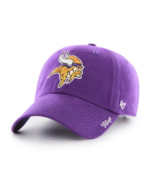 Minnesota Vikings Women's 47 Brand Sparkle Purple Clean Up Adjustable Hat