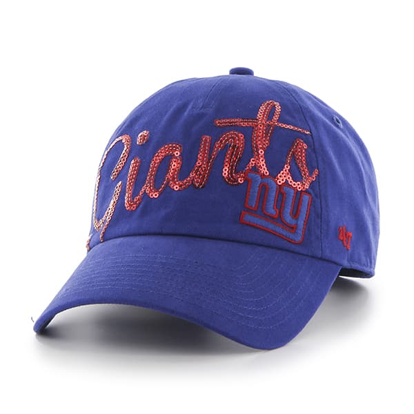 New York Giants Sparkle Script Clean Up Royal 47 Brand Womens Hat
