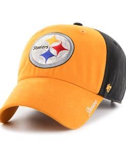 Pittsburgh Steelers Sparkle Two Tone Clean Up Black 47 Brand Womens Hat