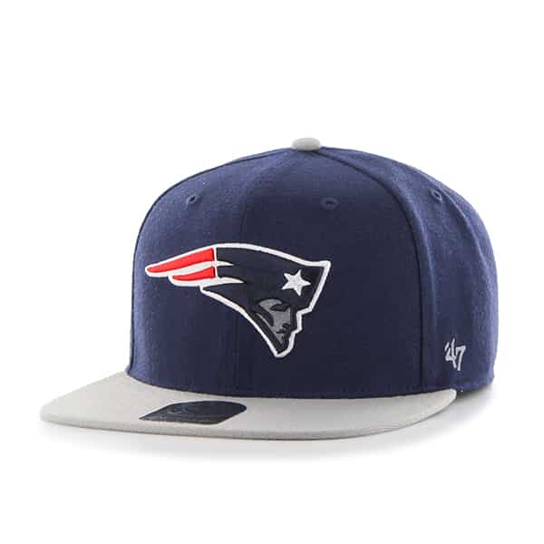 New England Patriots Super Shot Two Tone Captain Light Navy 47 Brand Adjustable Hat