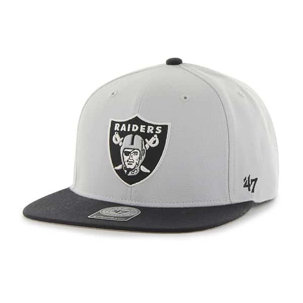 Oakland Raiders Super Shot Two Tone Captain Steel Grey 47 Brand Adjustable Hat
