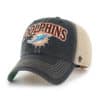 Miami Dolphins 47 Brand Tuscaloosa Vintage Black Clean Up Mesh Snapback Hat