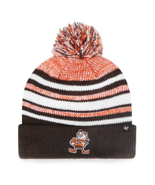 Cleveland Browns YOUTH 47 Brand Legacy Brown Bubbler Cuff Knit Hat