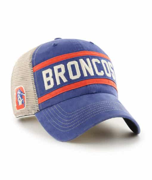 Denver Broncos 47 Brand Vintage Blue Juncture Khaki Mesh Snapback Hat