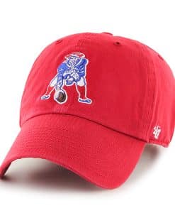 New England Patriots 47 Brand Red Classic Clean Up Adjustable Hat