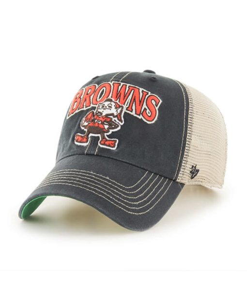 Cleveland Browns 47 Brand Vintage Black Tuscaloosa Mesh Snapback Hat