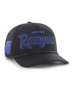 New York Rangers 47 Brand Script Hitch Blue Black Snapback Hat