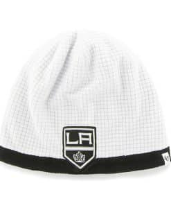 Los Angeles Kings Grid Fleece Beanie White 47 Brand YOUTH Hat