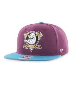 Anaheim Ducks 47 Brand Plum No Shot Two Tone Snapback Hat